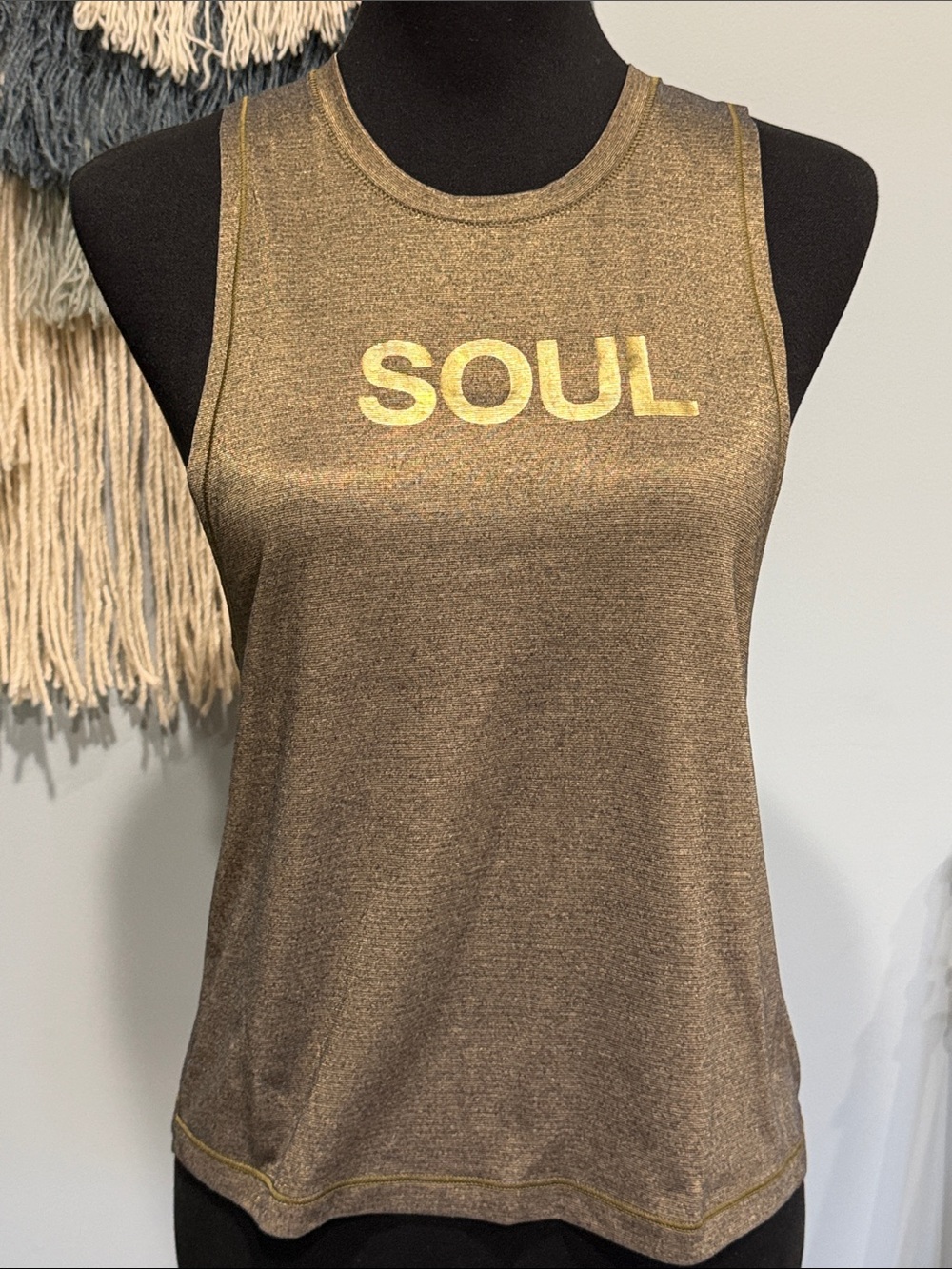 SoulCycle x lululemon SOUL Metallic High Neck Muscle Tank Top